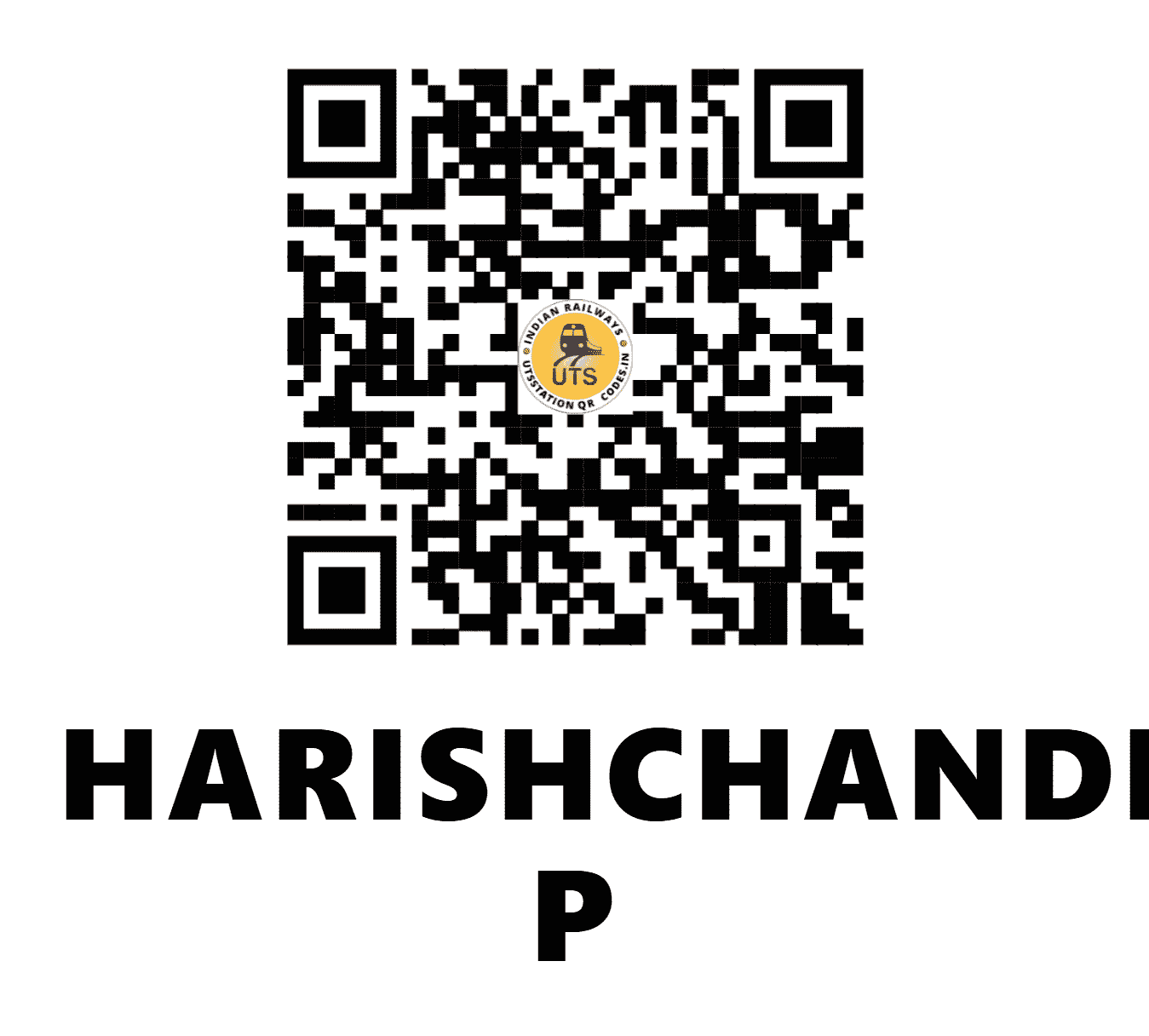 UTS QR Code for HARISHCHANDRAPURAM P - HCM (EO - ANDHRA PRADESH)